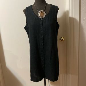 FLAX Linen Sleeveless Tunic Dress